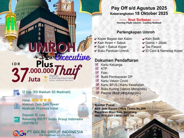 UMROH Executive Plus Thaif Oktober 2025